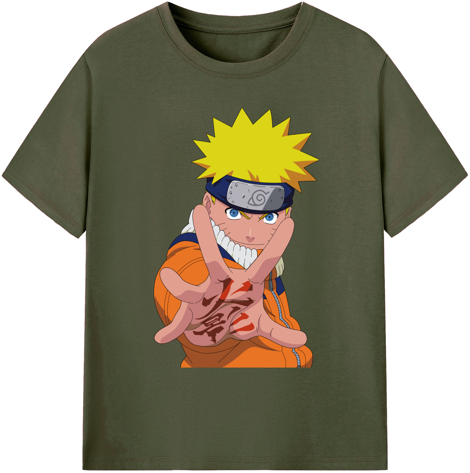 （画像用） NARUTO -ナルト- うずまき ナルト Uzumaki Naruto 綿100％ メンズ半袖Tシャツ｜肌触りやわらか＆通気性